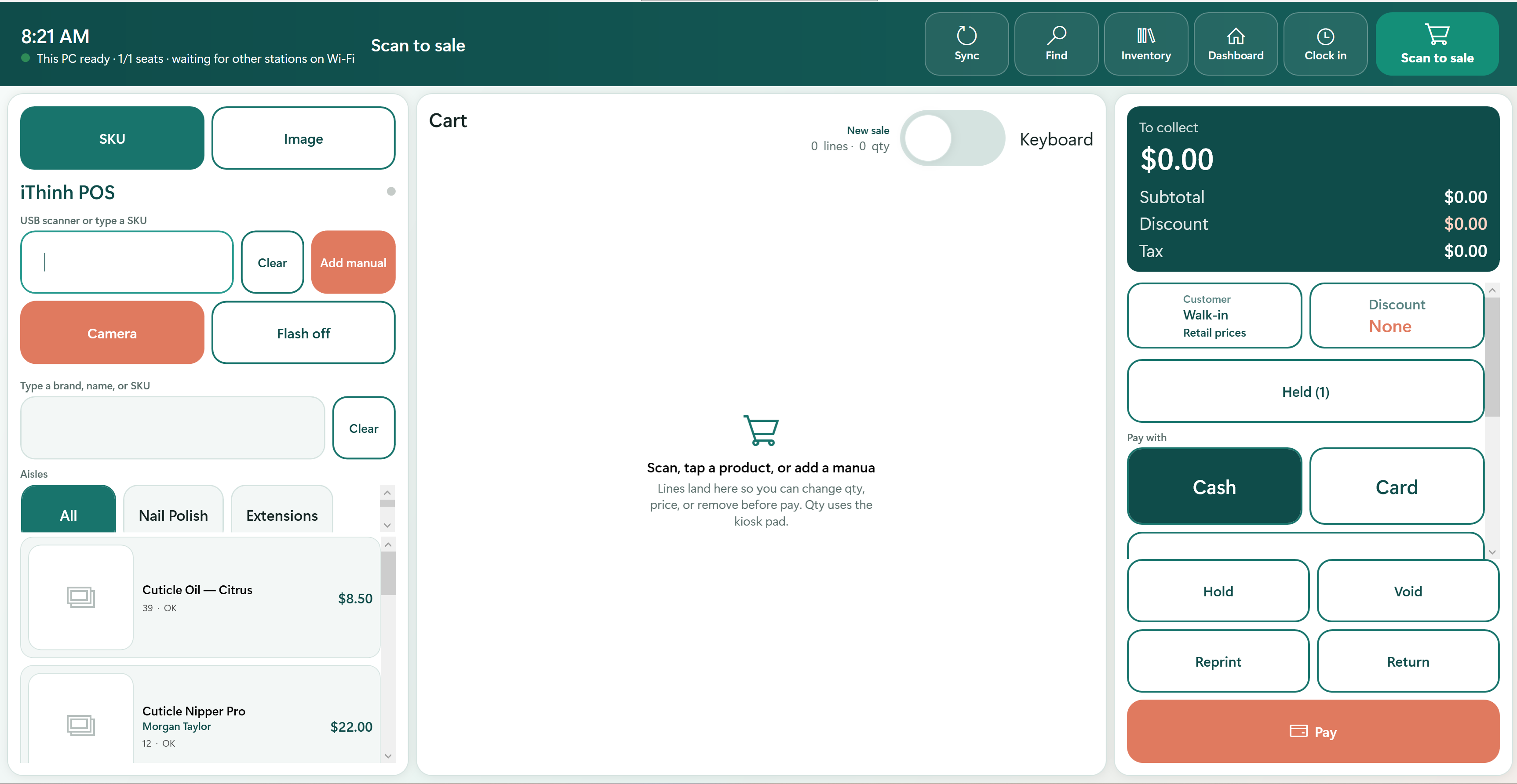 iThinh POS sell screen